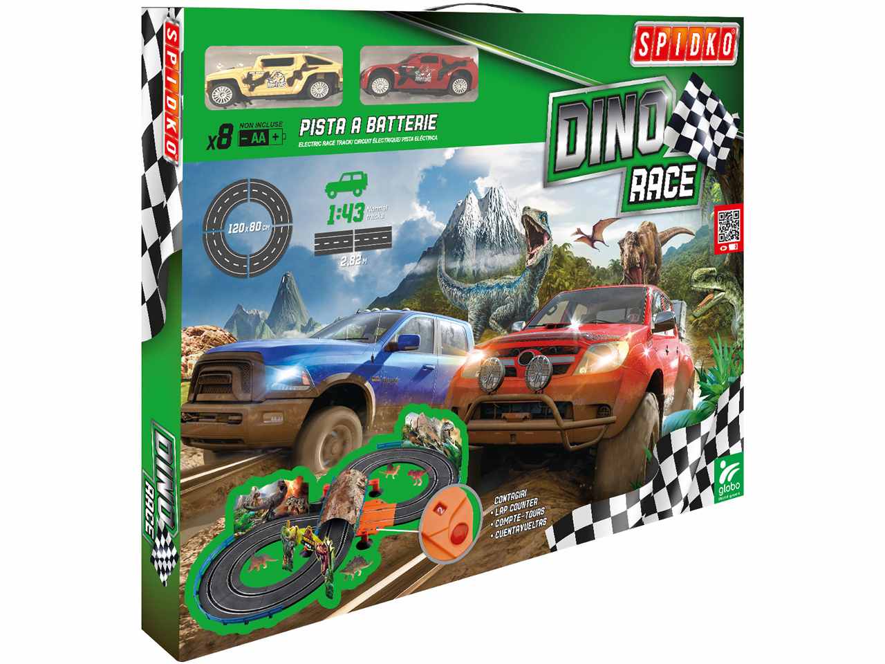 Spidiko pista dinosauri 282cm c/2 auto 1:43 40723