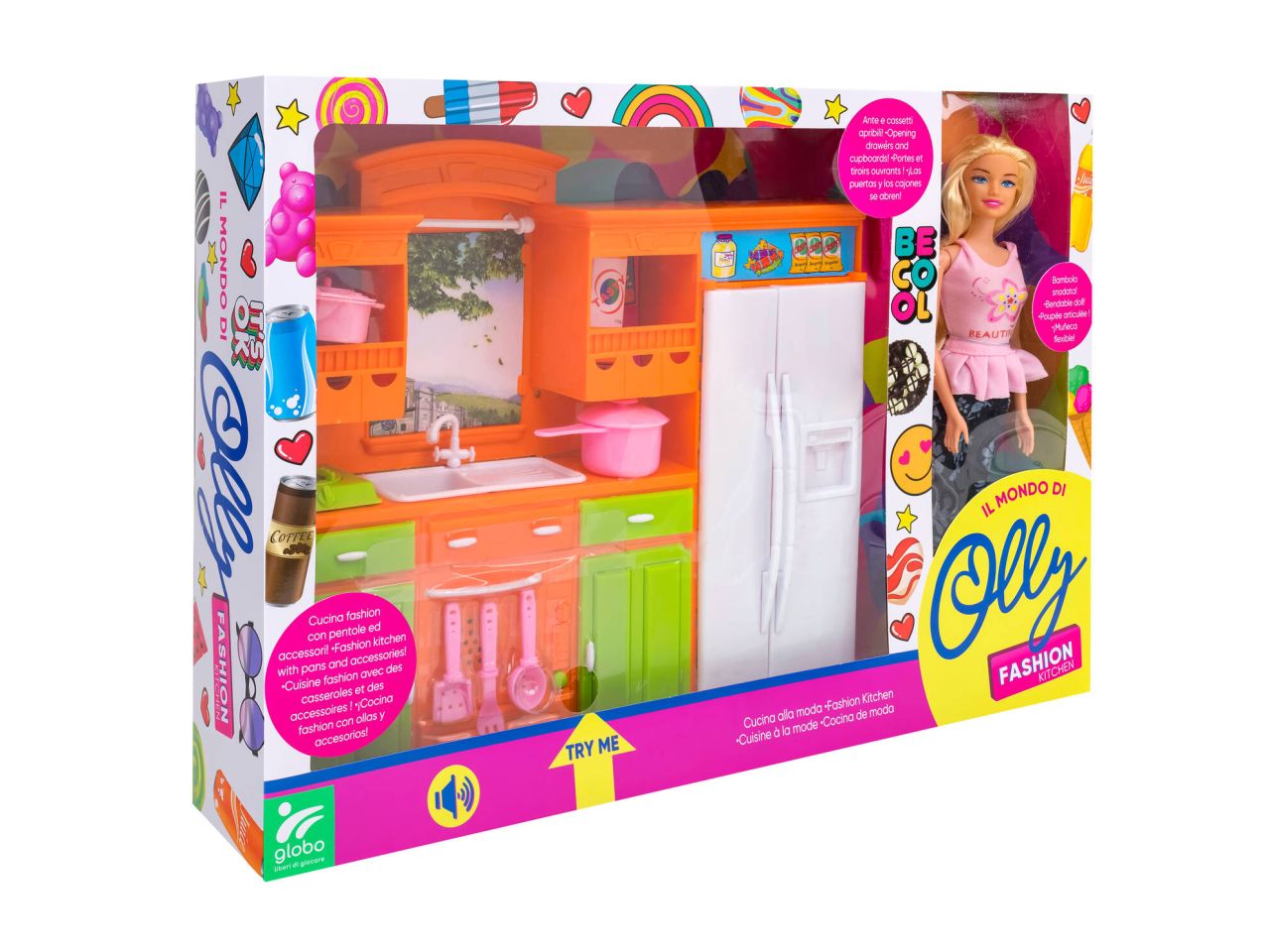 Olly fashion doll con cucina e accesssori try me