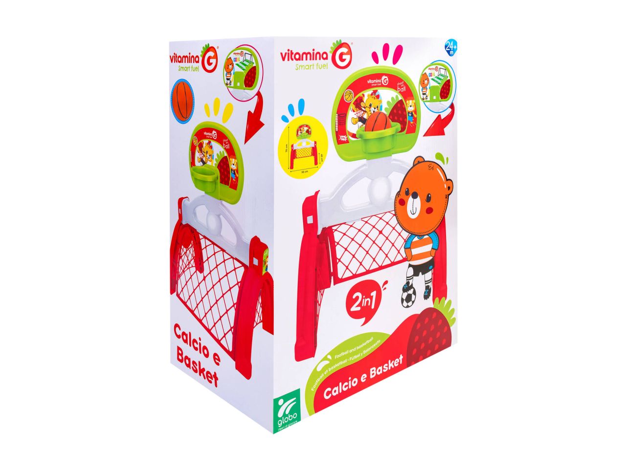 Set porta e canestro da basket 53x38x25cm