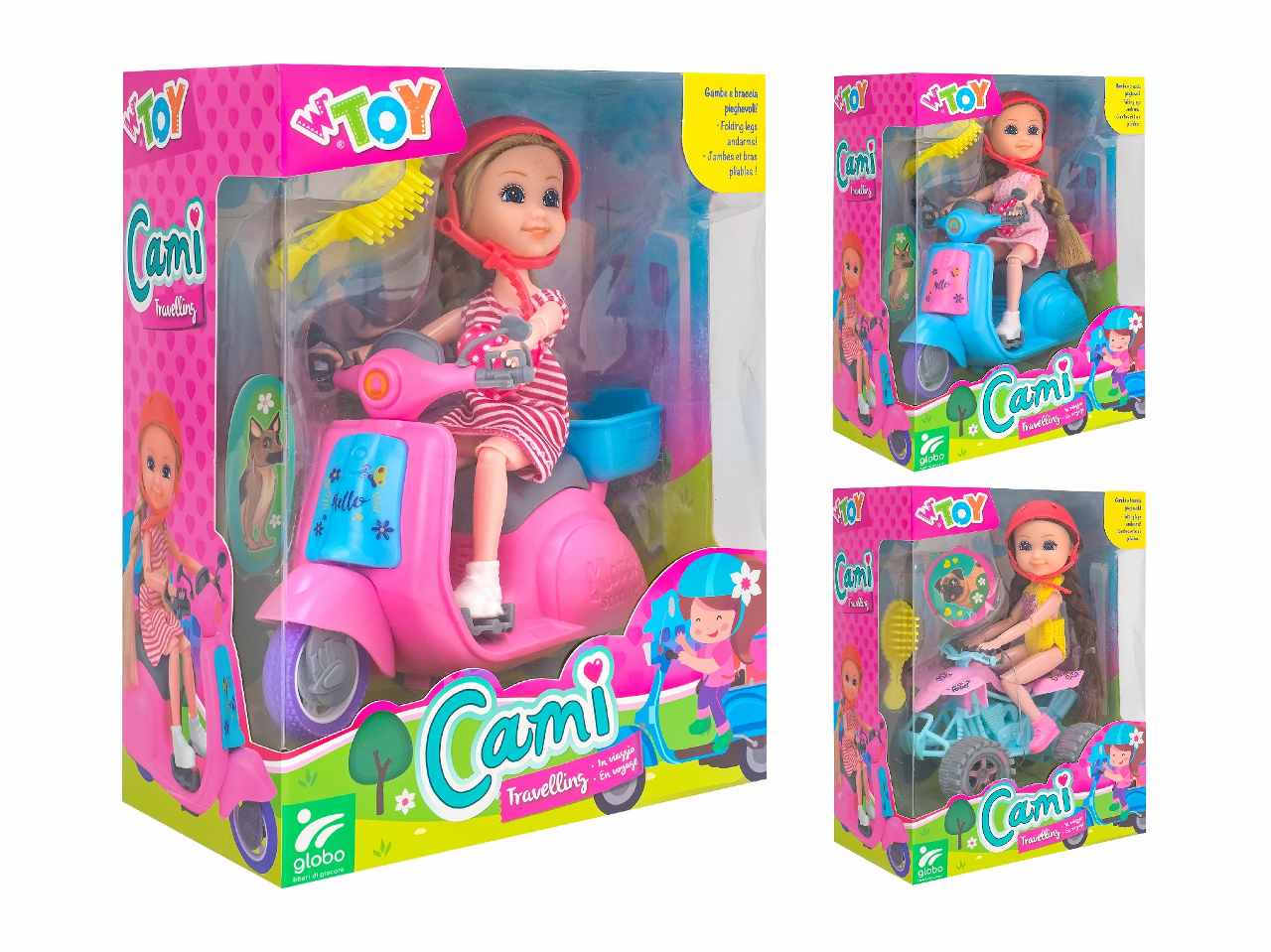 W toy bambolina c/scooter/quad 41093