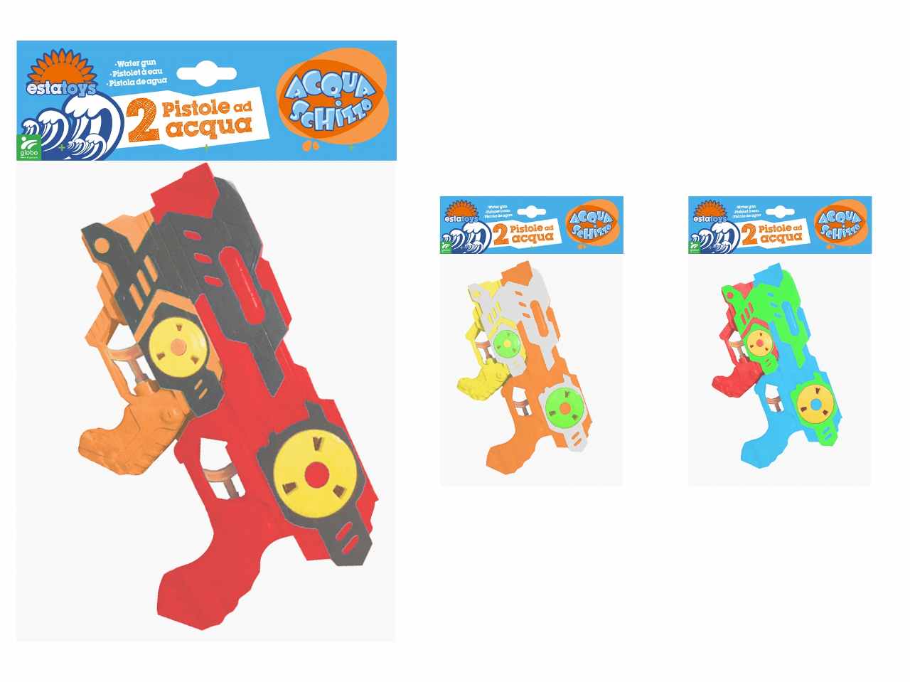 W toys pistola ad acua doppia 25cm