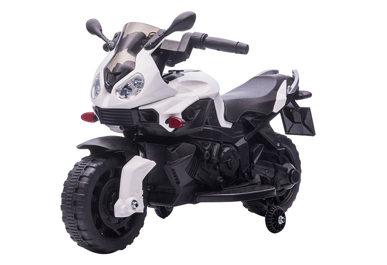 Moto elettrica 6v 4,0ah bianca 85x42x53cm