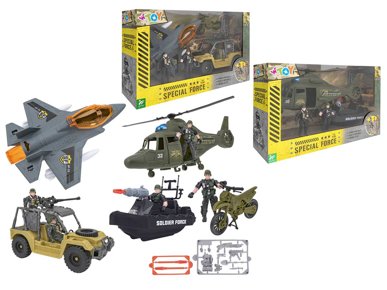 Heroes of the globe playset militare con mezzi, personaggi e accessori