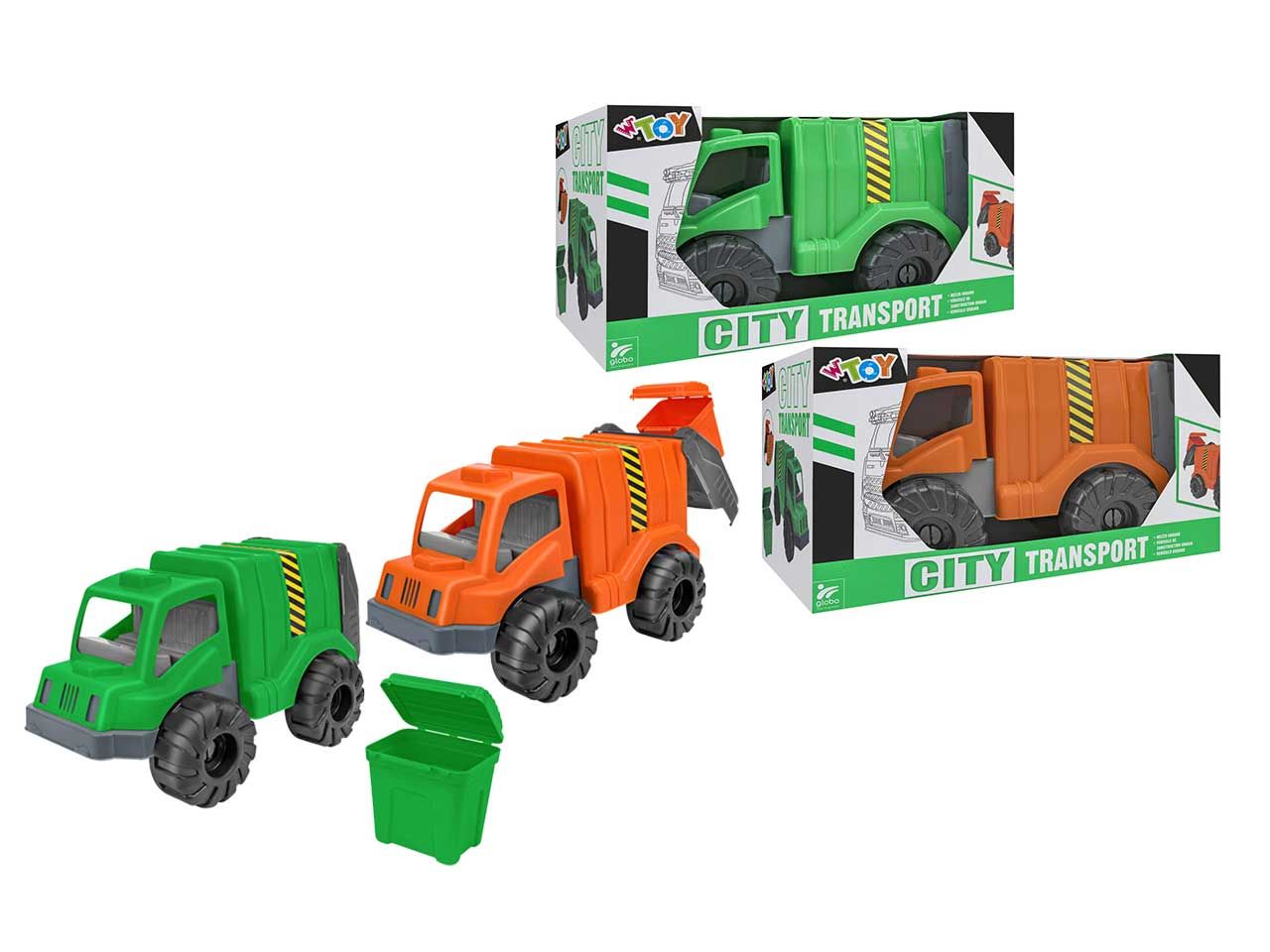Camion della spazzatura in plastica 40cm in 2 colori assortiti