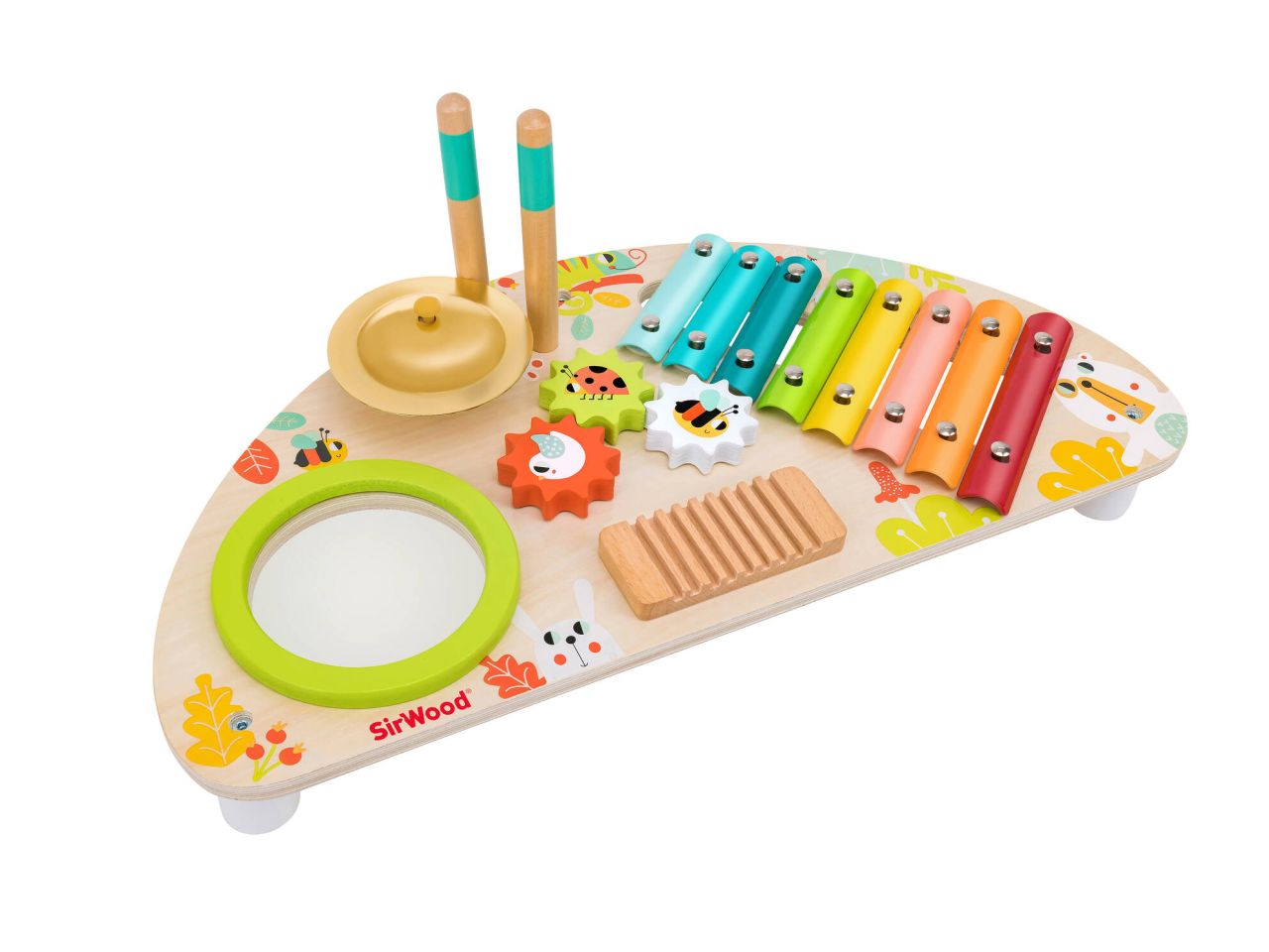 Gioco con base musicale in legno