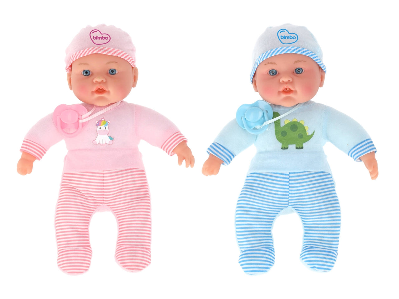 Bimbo bambola soft 30cm con ciuccio e 4 funzioni - disponibile in 2 colori