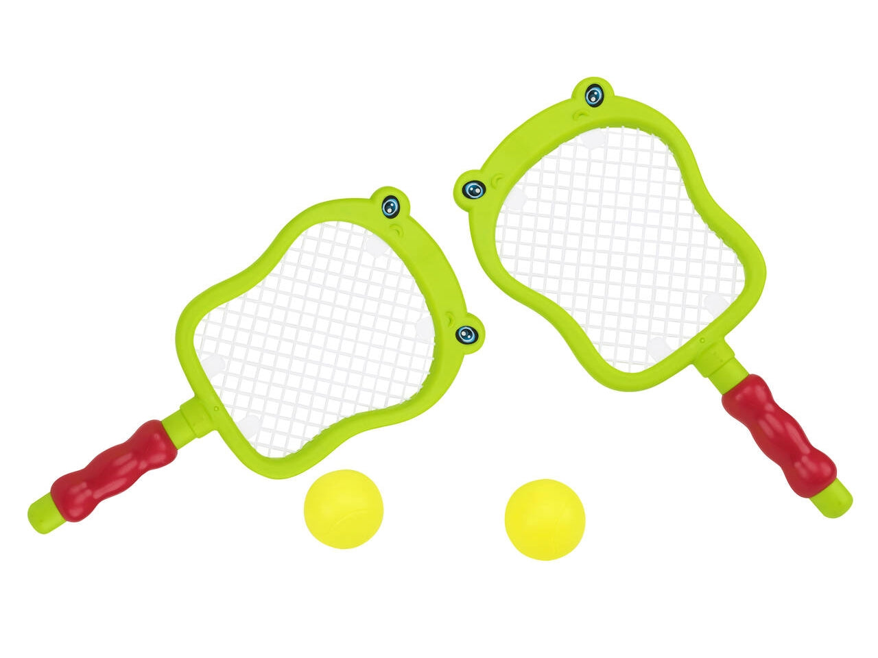 W_toy racchette animale 34 cm con 2 palle plastica - disponibile in 2 assortimenti