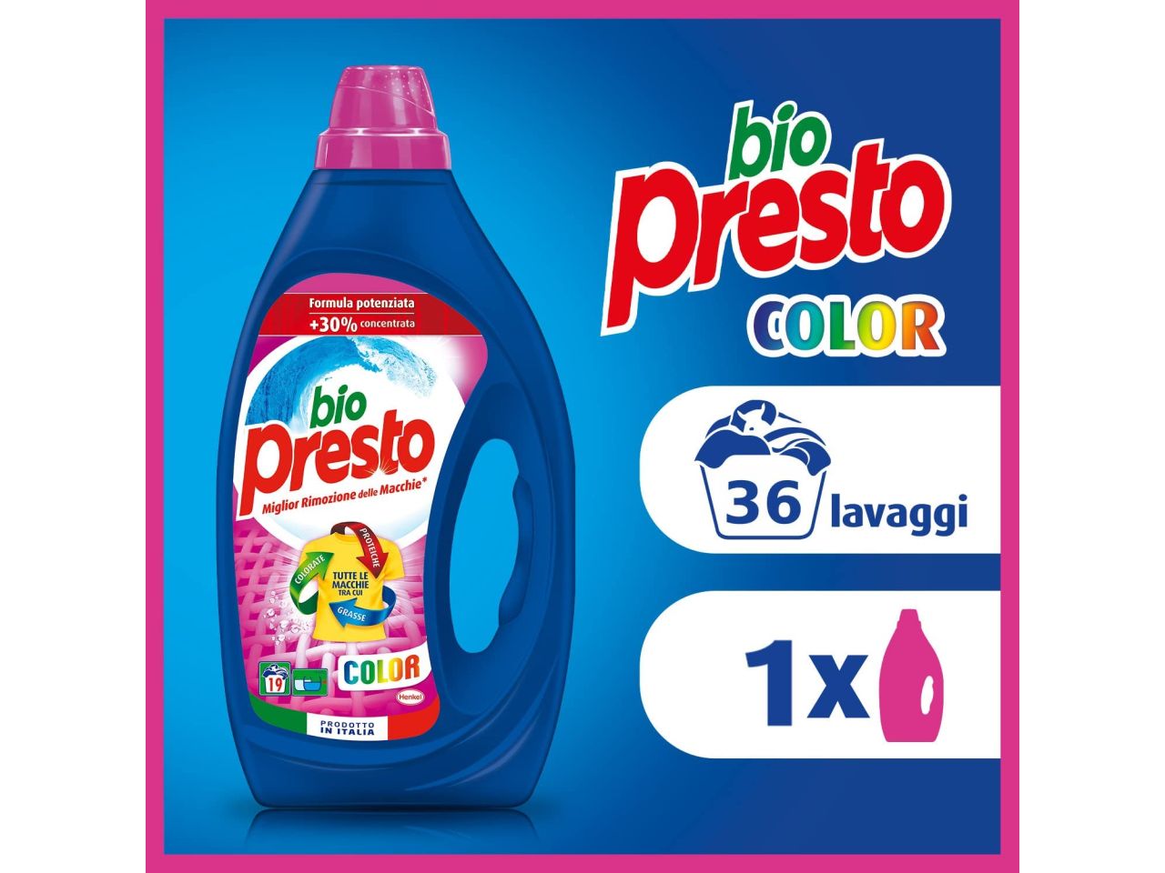 Bio presto detersivo bucato lavatrice liquido color rimozione delle macchie 19 + 4 lavaggi $