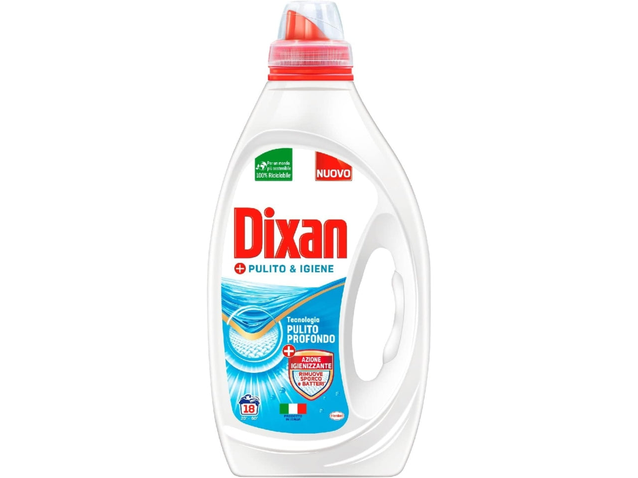Dixan liquido detersivo per lavatrice igiene e pulito 18 lavaggi $