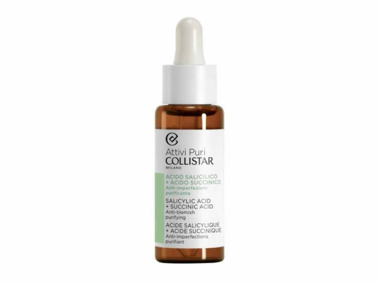 Collistar attivi puri acido salicilico + acido succinico anti imperfezioni purificante formato da 30ml