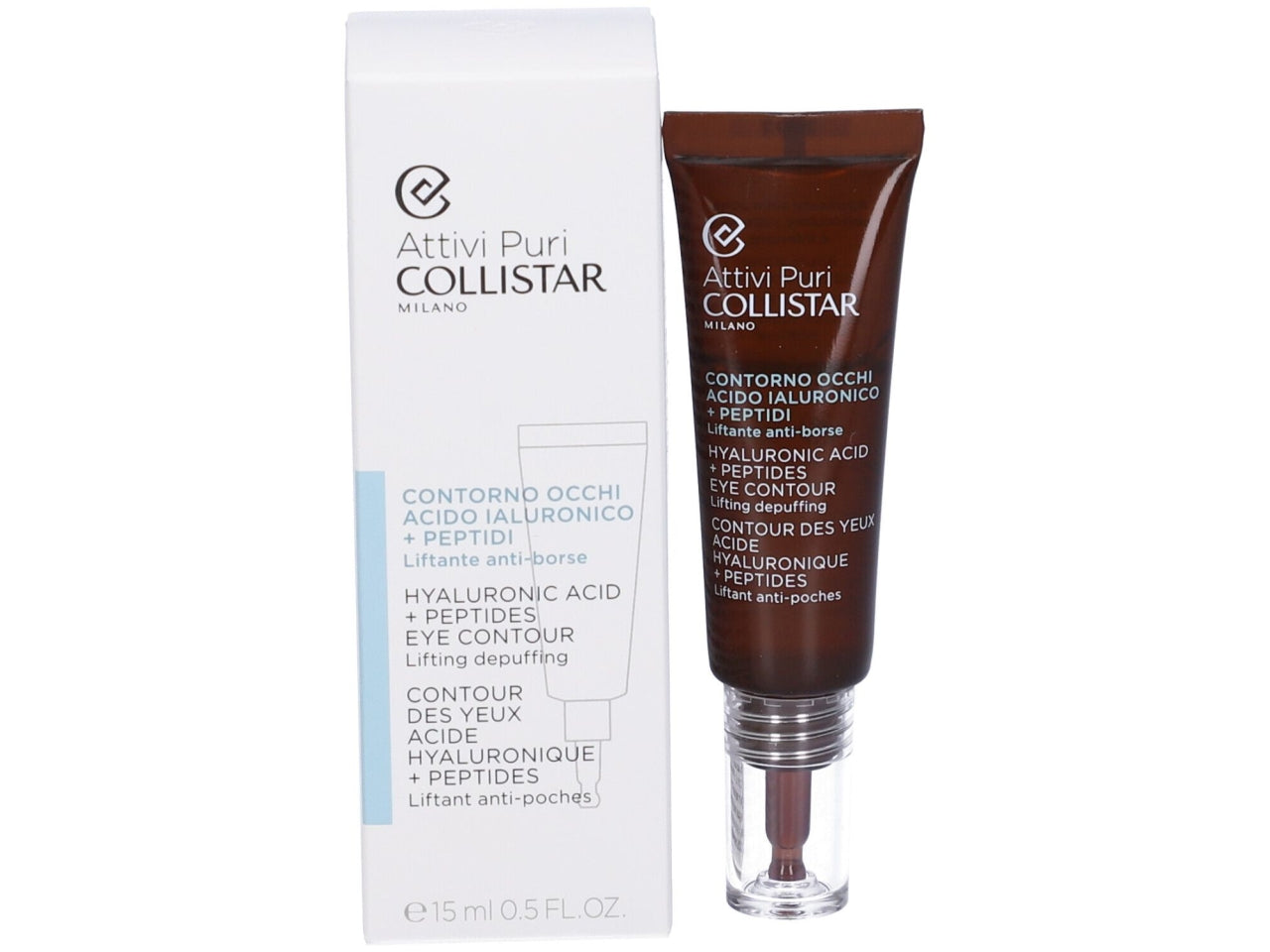 Contorno occhi con acido ialuronico e peptidi 15 ml Attivi Puri Collistar