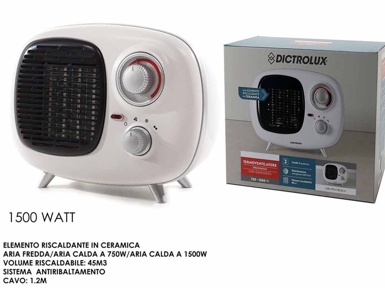 Termoventilatore vintage 1500w