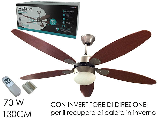 Ventilatore da soffitto 5 pale 130cm 586153