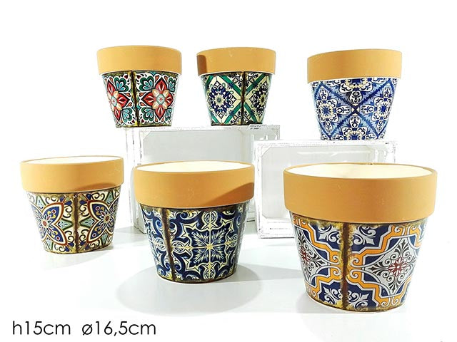 L.maiolica vaso 16.5x15cm  410701