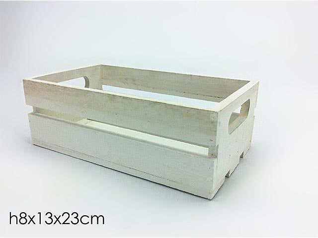 Cassetta in legno 23x13x18 bian.639419