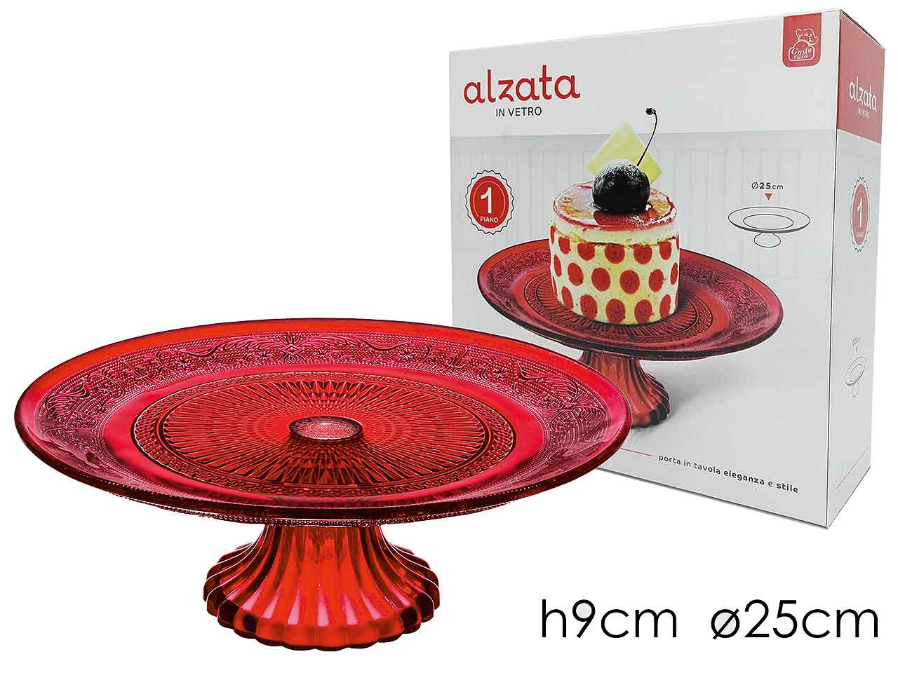 Alzata rossa 25x9cm