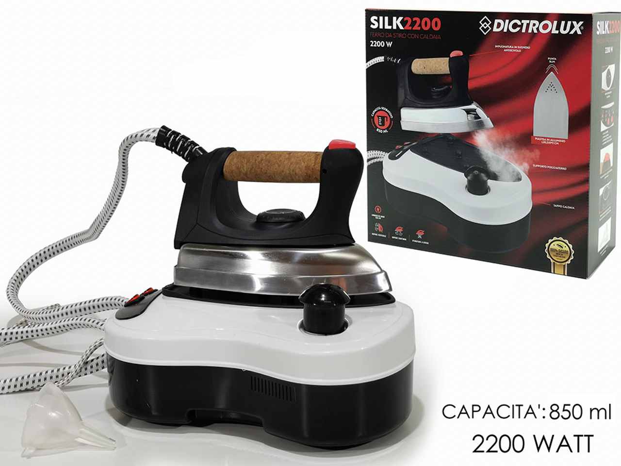 Ferro da stiro con caldaia silk 2200w