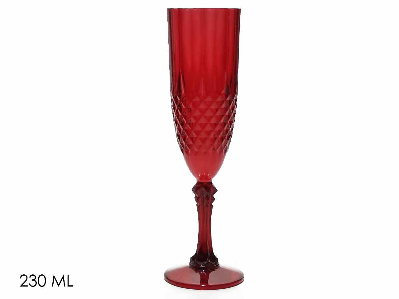 Flute 230ml rosso