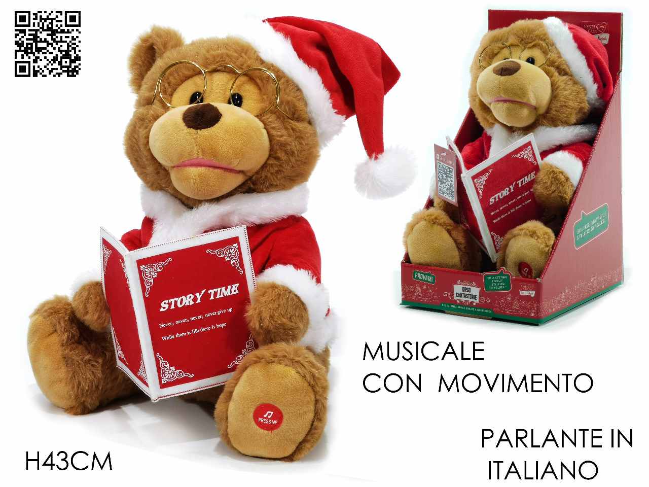 Orso cantastorie try-me con movimento e suono