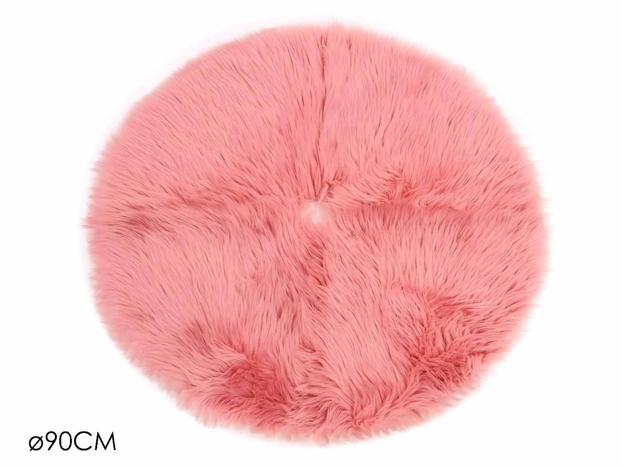Copribase albero in pelo sintetico 90cm rosa