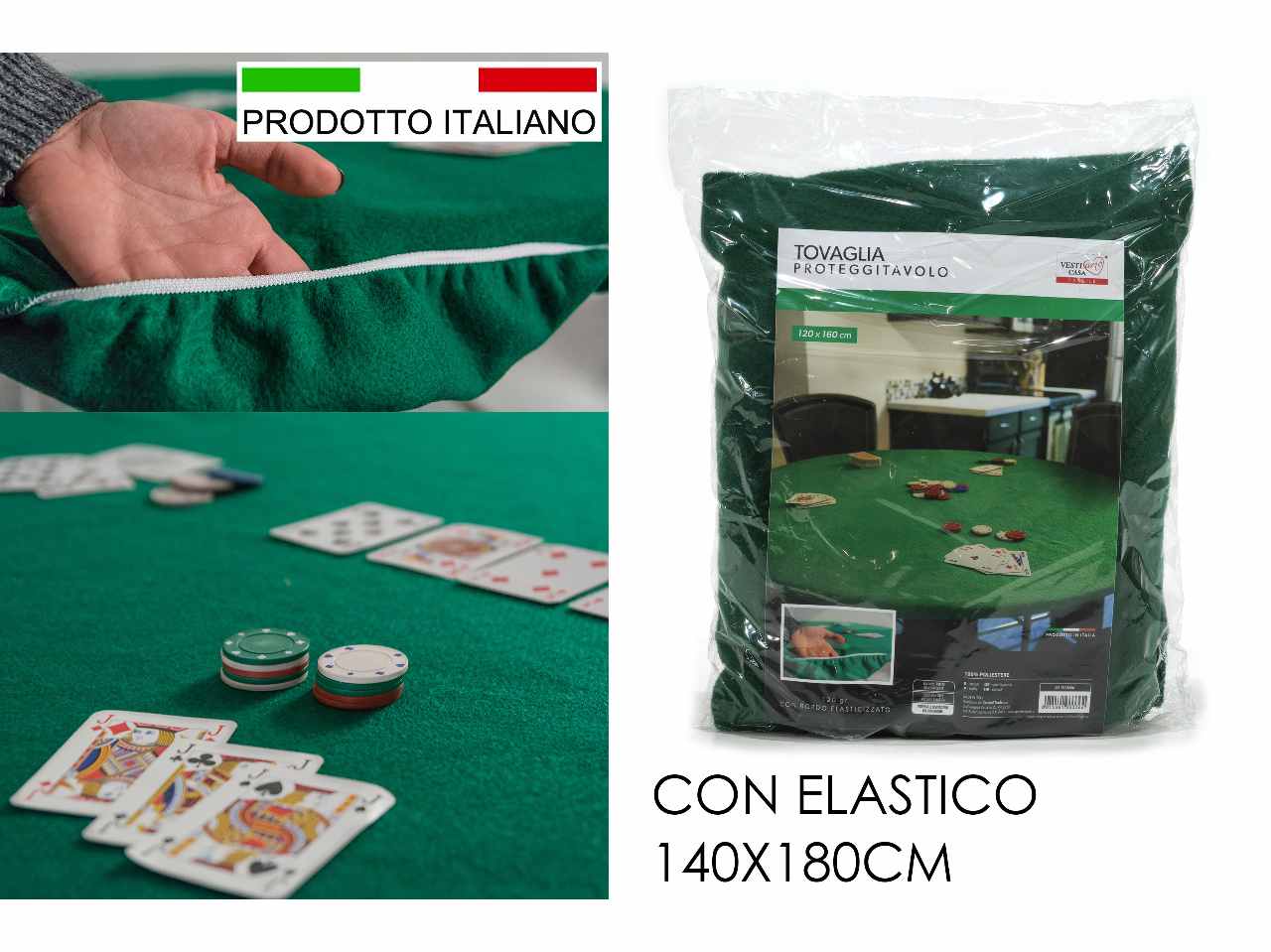 Tovaglia proteggitavolo poker 140x180cm