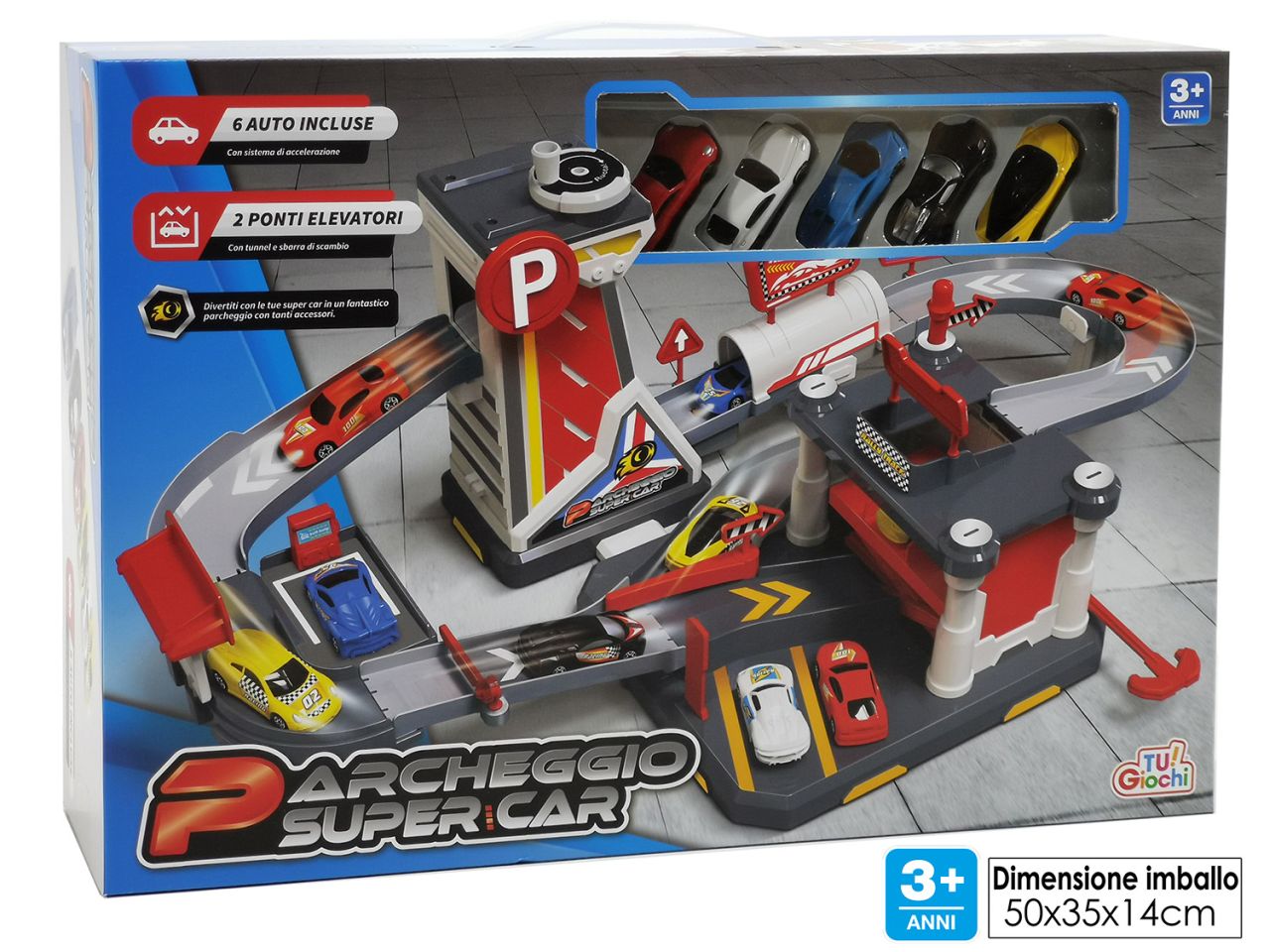 Parcheggio super car con 6 veicoli
