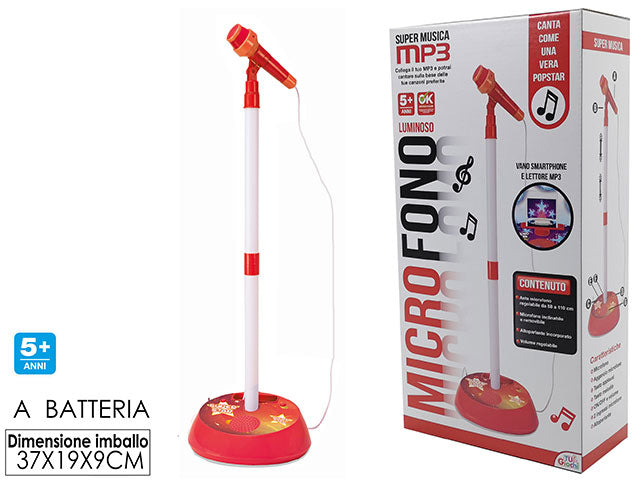 Microfono mp3 rosso 121390