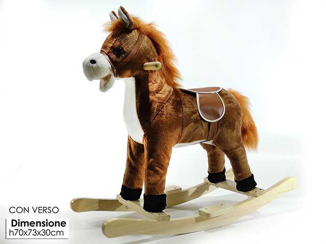 Cavallo a dondolo marrone 720401