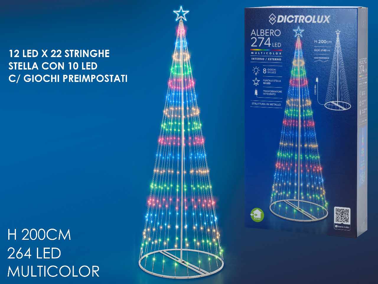 Albero di natale m2 con 274 led programmabili