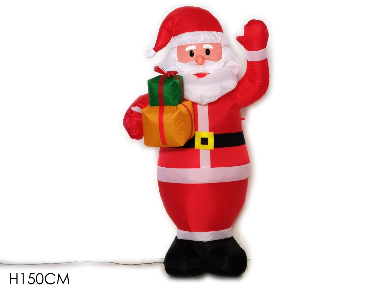 Babbo Natale gonfiabile rosso e bianco in poliestere 150 cm  Vestiamo Casa