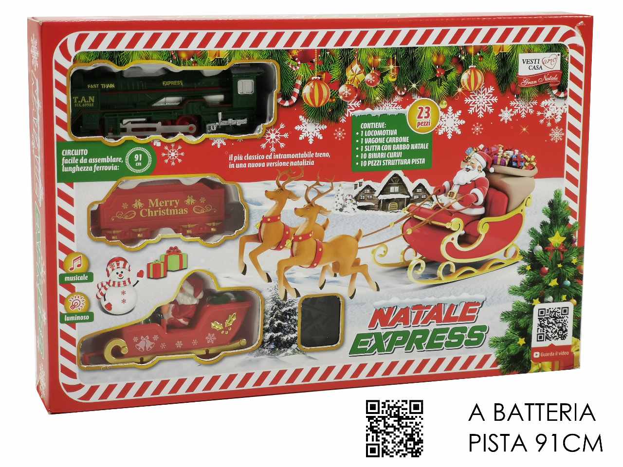 Treno natalizio 23pz b/o