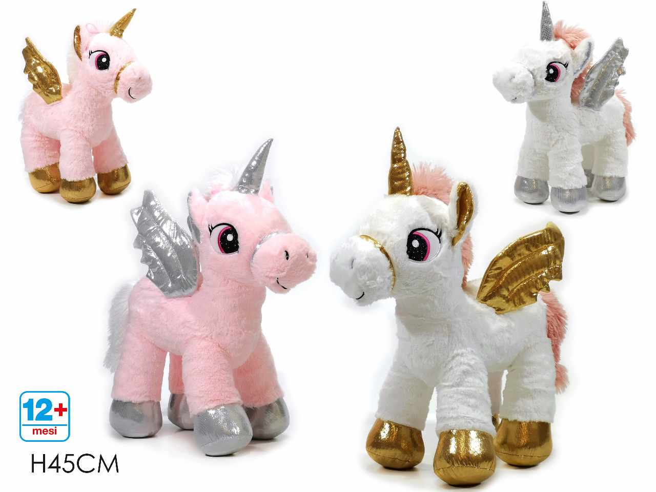 Morbidosi unicorno h.45cm 4 assortimenti