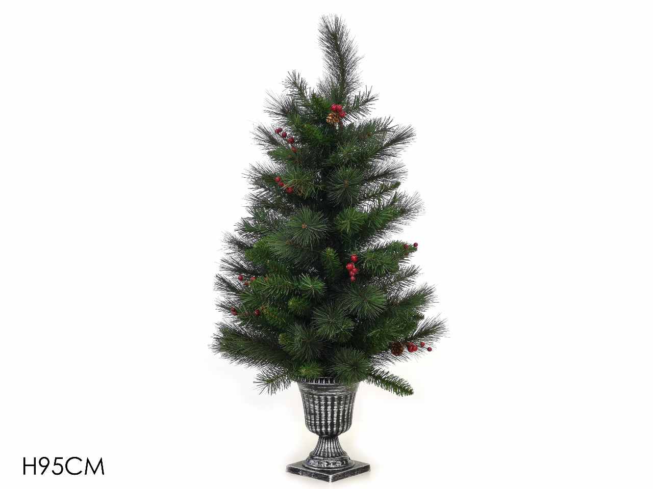 Albero 95cm / 115 rami con pigne bacche