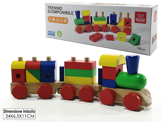 Trenino legno 14pz 719909