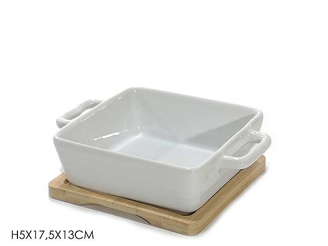 Tegamino su base bamboo h.5x17,5x13cm 635818