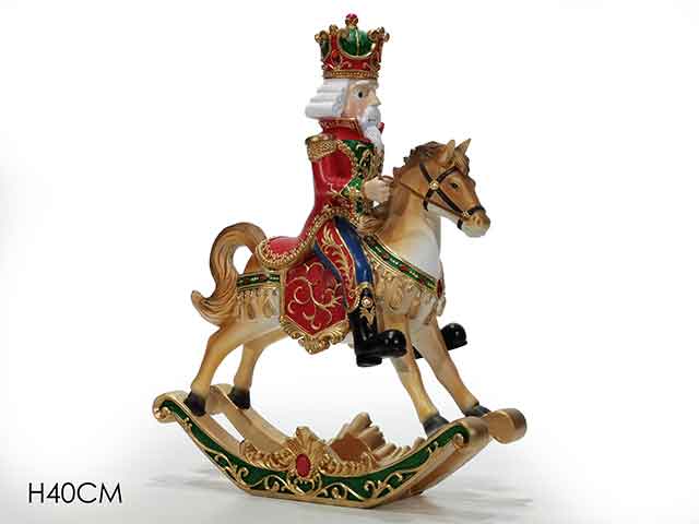 Schiaccianoci con cavallo a dondolo