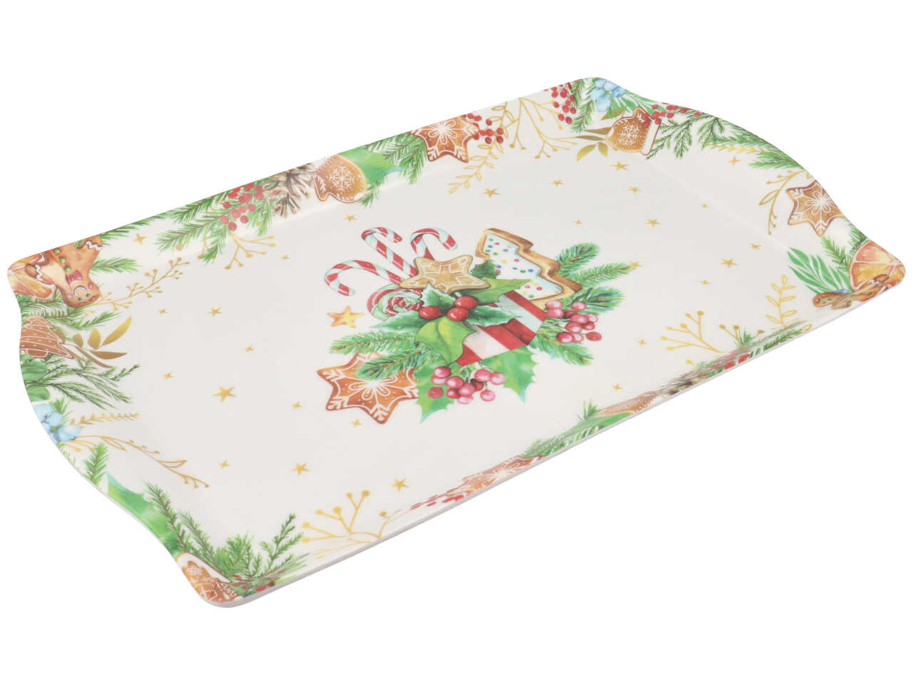 Vassoio rettangolare natalizio 47x29cm in 4 assortimenti