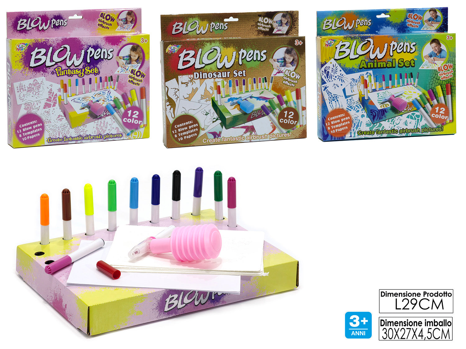 Set da colorare con 12 pennarelli
