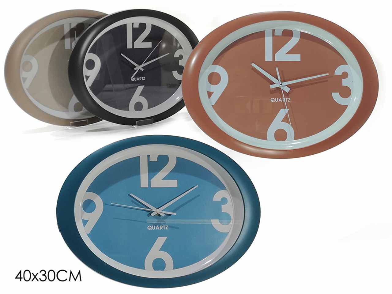 Orologio da muro 40x30cm in 4 assortimenti