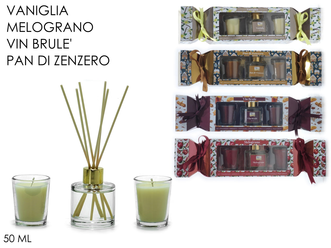 Candele profumate di Natale con fragranza assortite, set da 3 pezzi - Vestiamo Casa