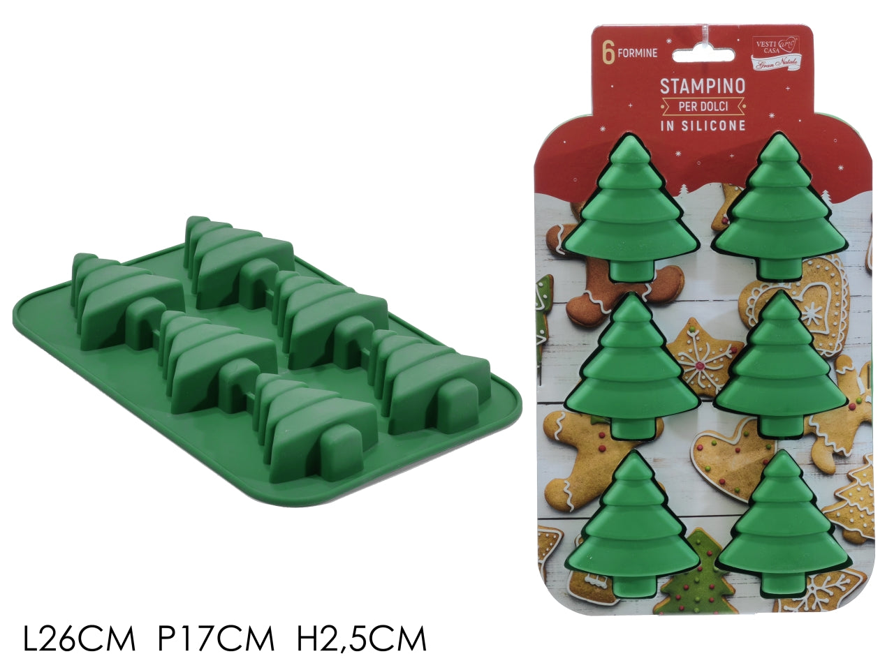 Formine albero set da 6 formine 26cm