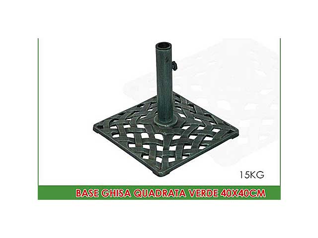 Base ghisa quadrata verde 40x40 541104