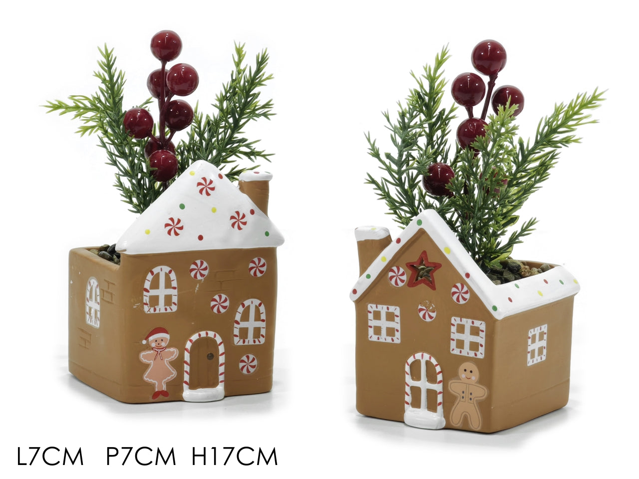 Casa omino pan di zenzero decorativa 7x7xh.17cm