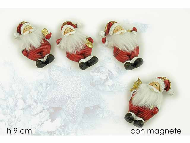 Magnete babbo natale rosso in 4 assortimenti