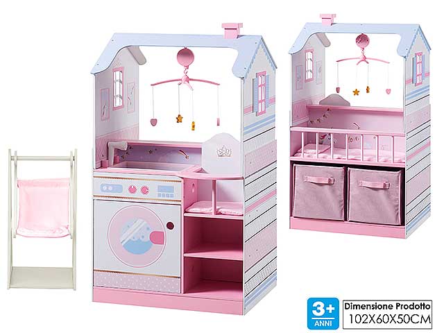 Casetta in legno c/sedia dondolo 721111