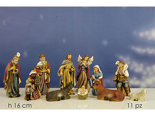 Nativita' 16cm la confezione contiene 11 soggetti