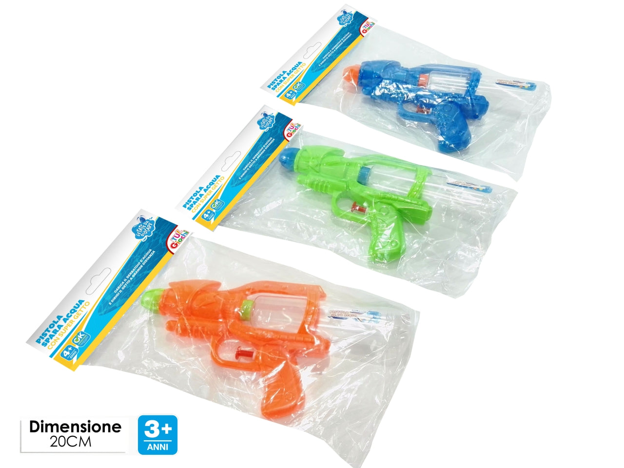 Pistola spara acqua in 3 assortimenti