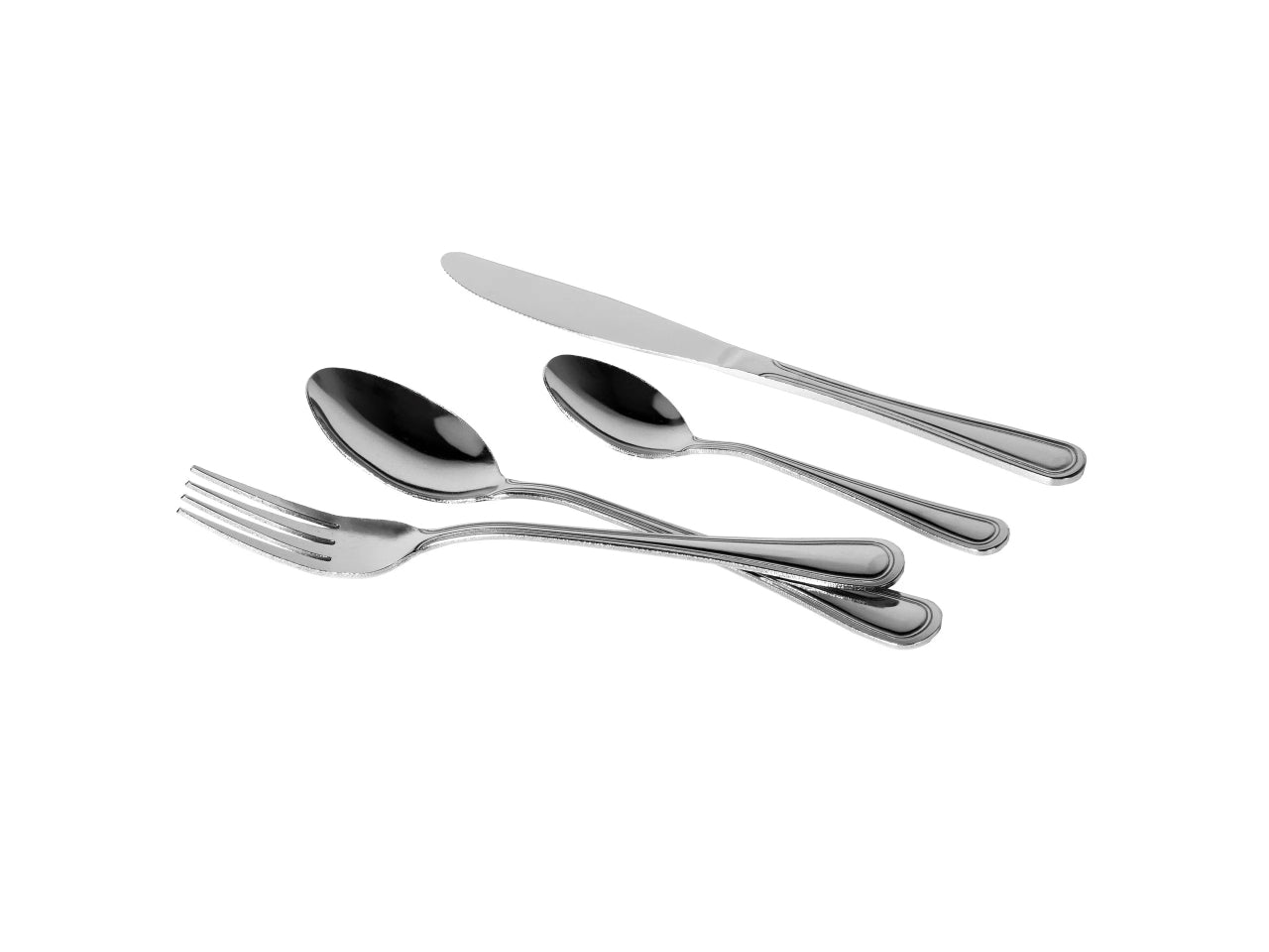 Servizio di Posate Bluma Shiny 24 Pezzi in Acciaio Inox - Stile Contemporaneo.