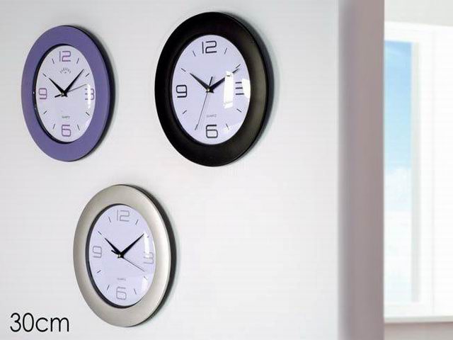 Orologio diametro 28cm da muro - disponibile in 3 colori