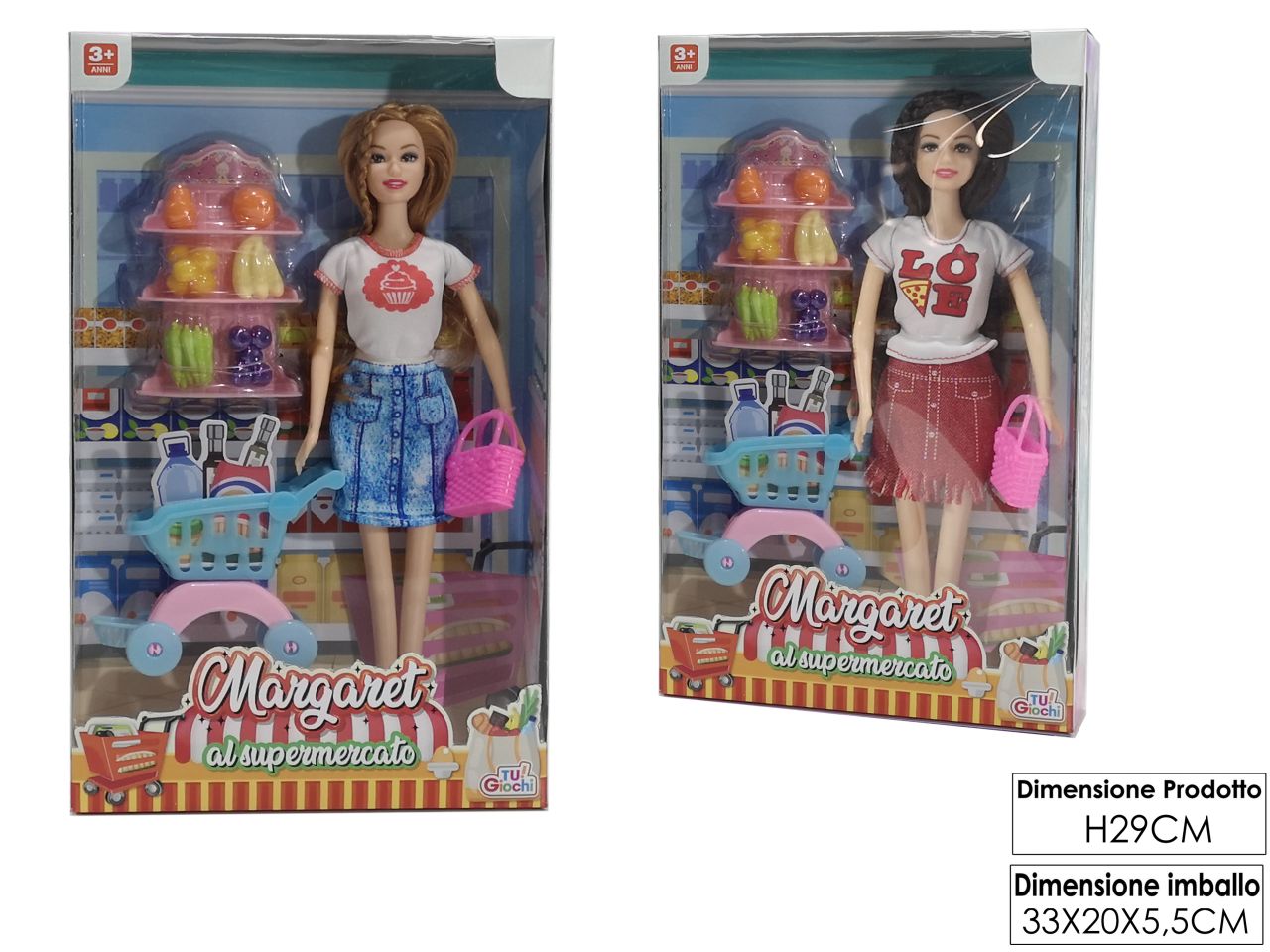 Bambola margaret al supermercato in 2 assortimenti